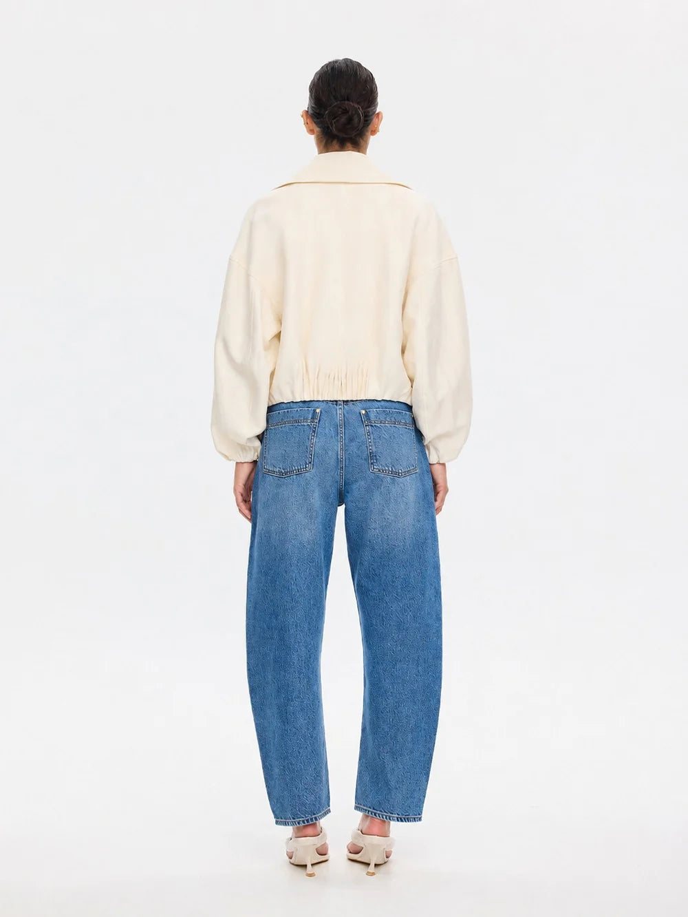 Kivari Cass Cropped Jacket in Ivory