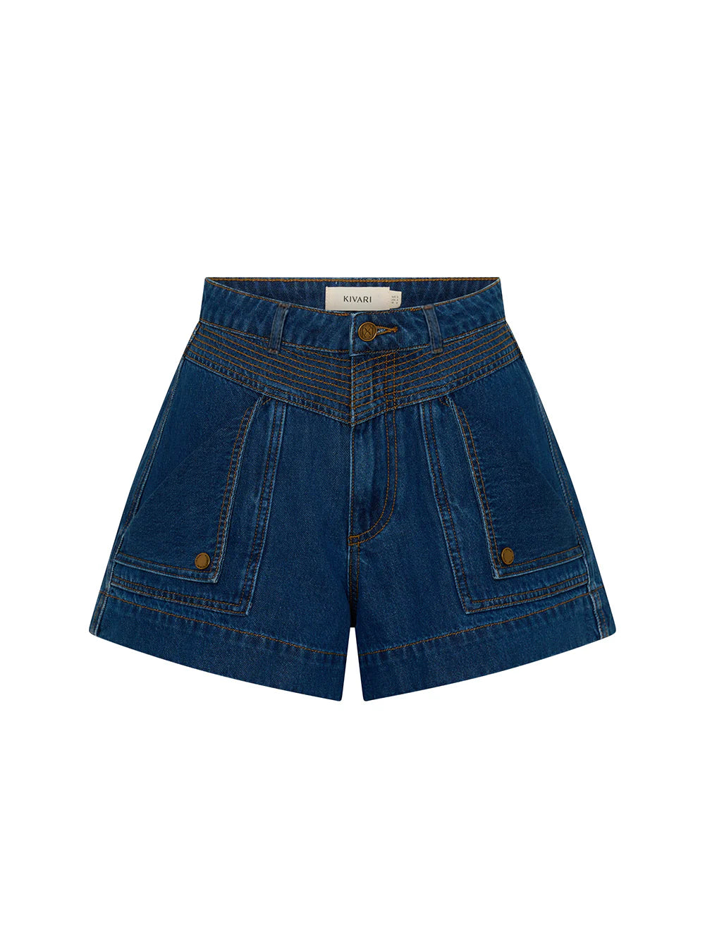Kivari Celene Denim Short in Indigo