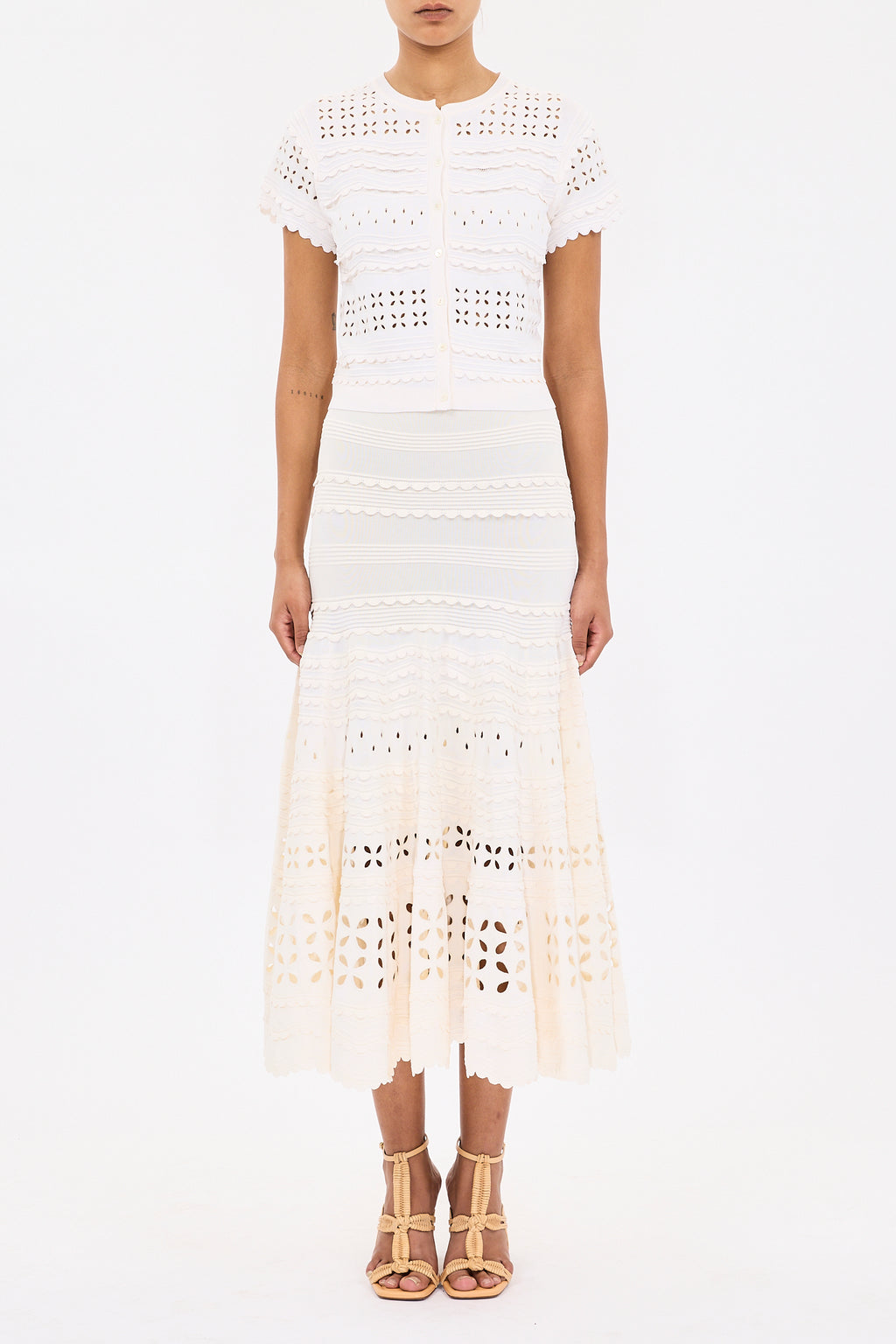 Ulla Johnson Abriana Eyelet Knit Cardigan