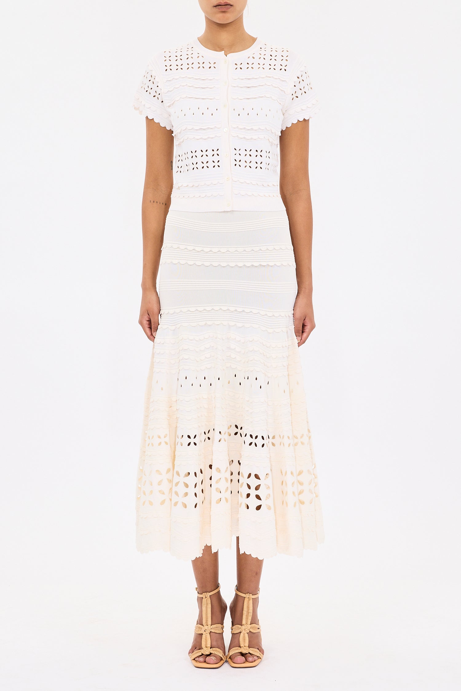 Ulla Johnson Abriana Eyelet Knit Cardigan