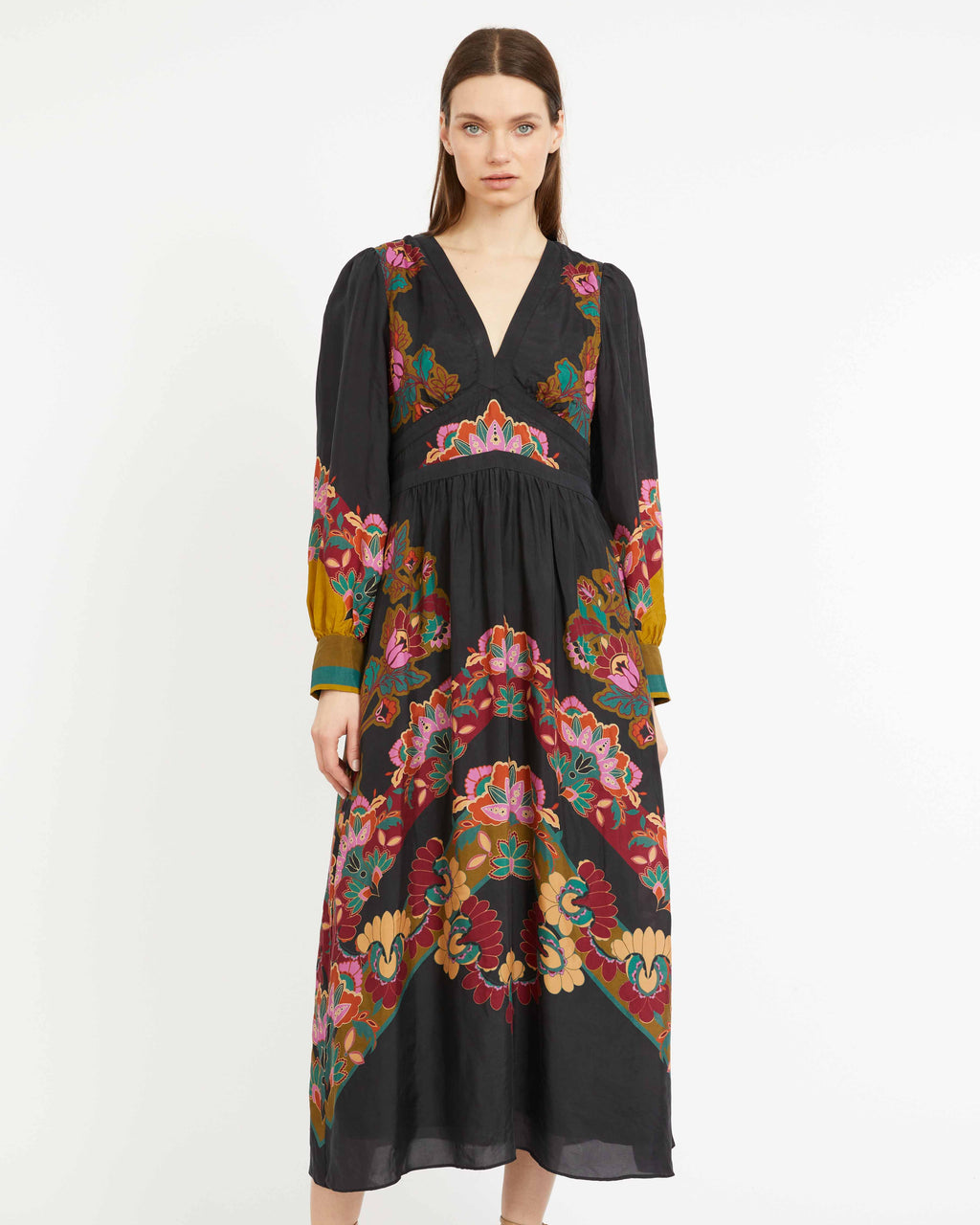 Caballero Perle Dress in Lacquer Bush Lily