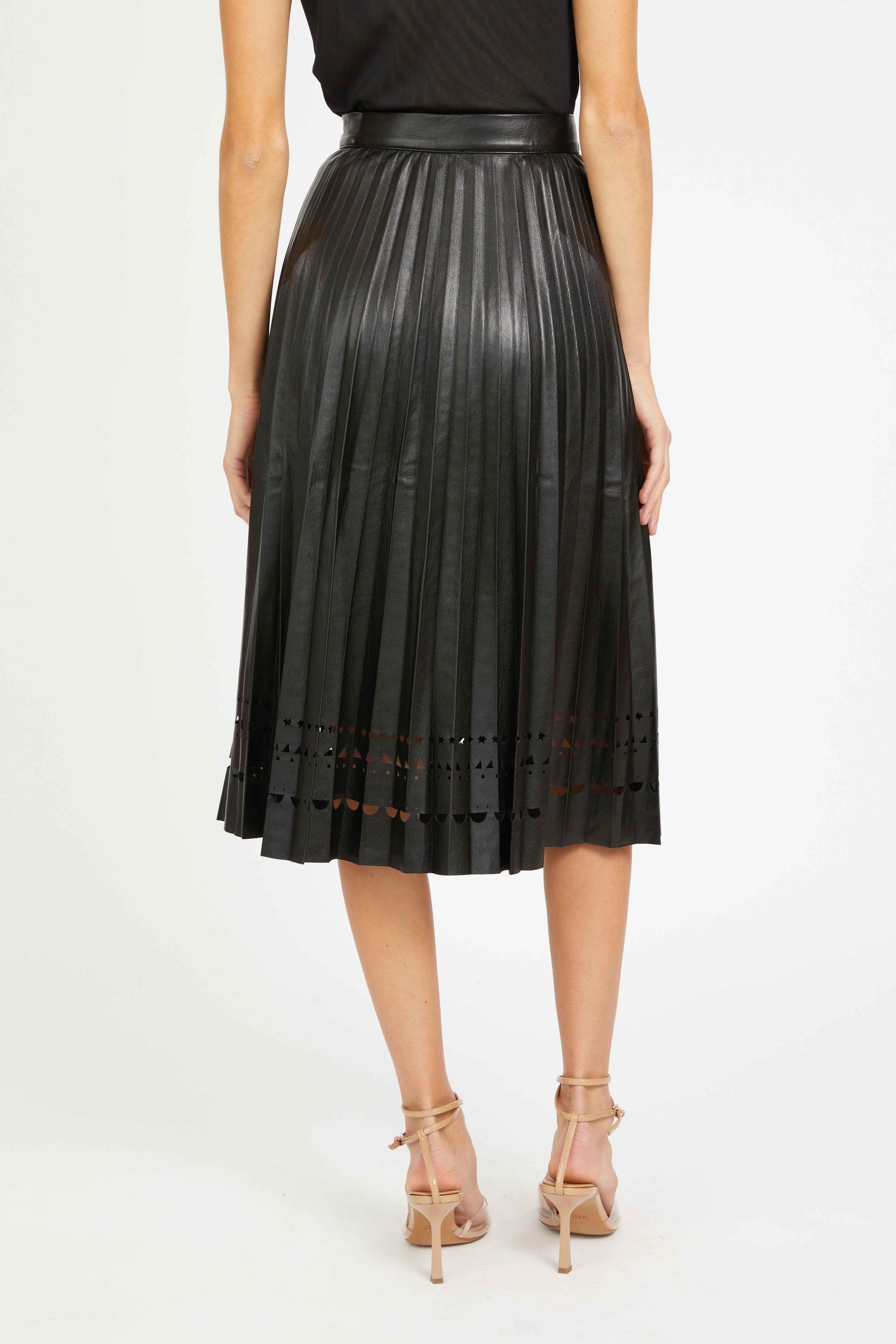Caballero Alana Skirt in Black Vegan Leather