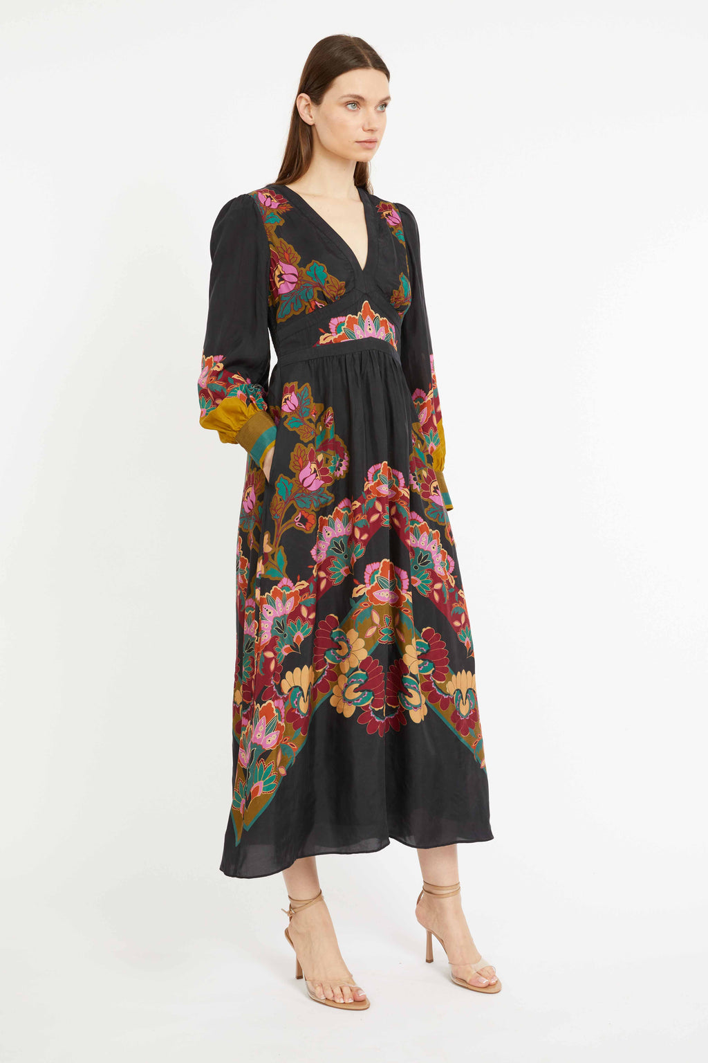 Caballero Perle Dress in Lacquer Bush Lily