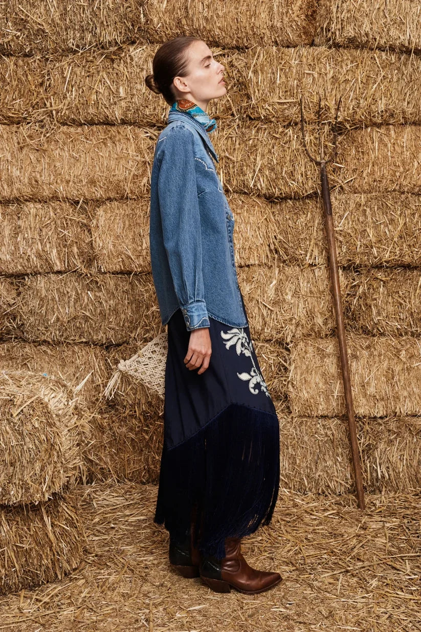 Alémais Jesse Denim Appliqué Shirt