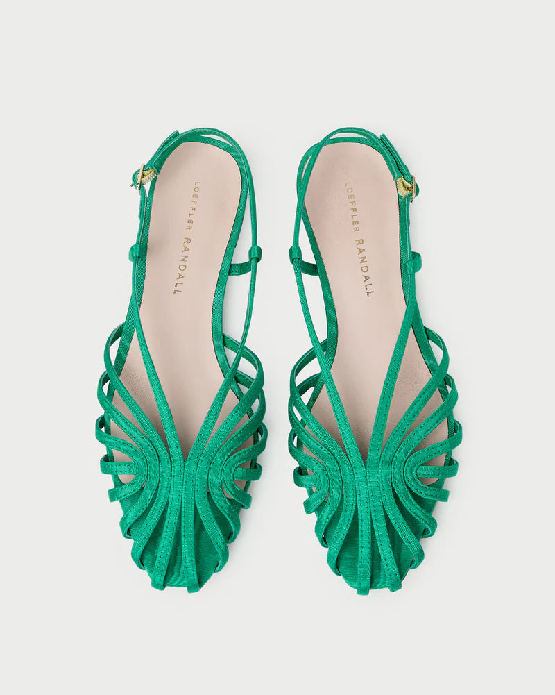 Loeffler Randall Devon Slingback Sandal in Green Moiré