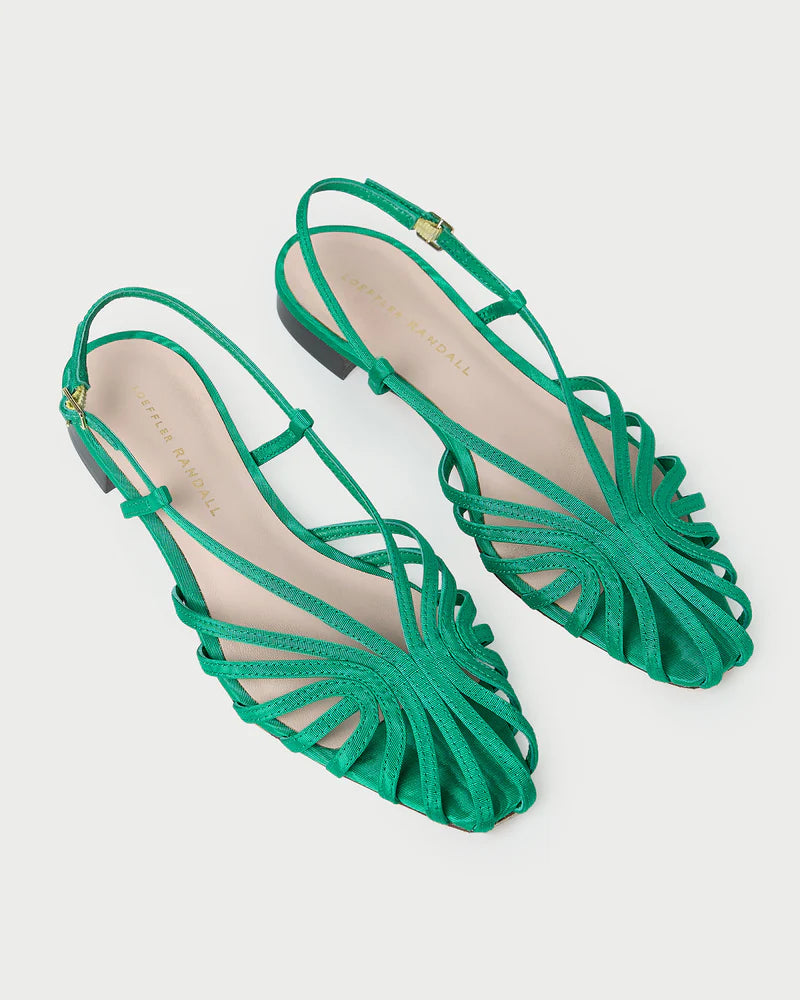 Loeffler Randall Devon Slingback Sandal in Green Moiré