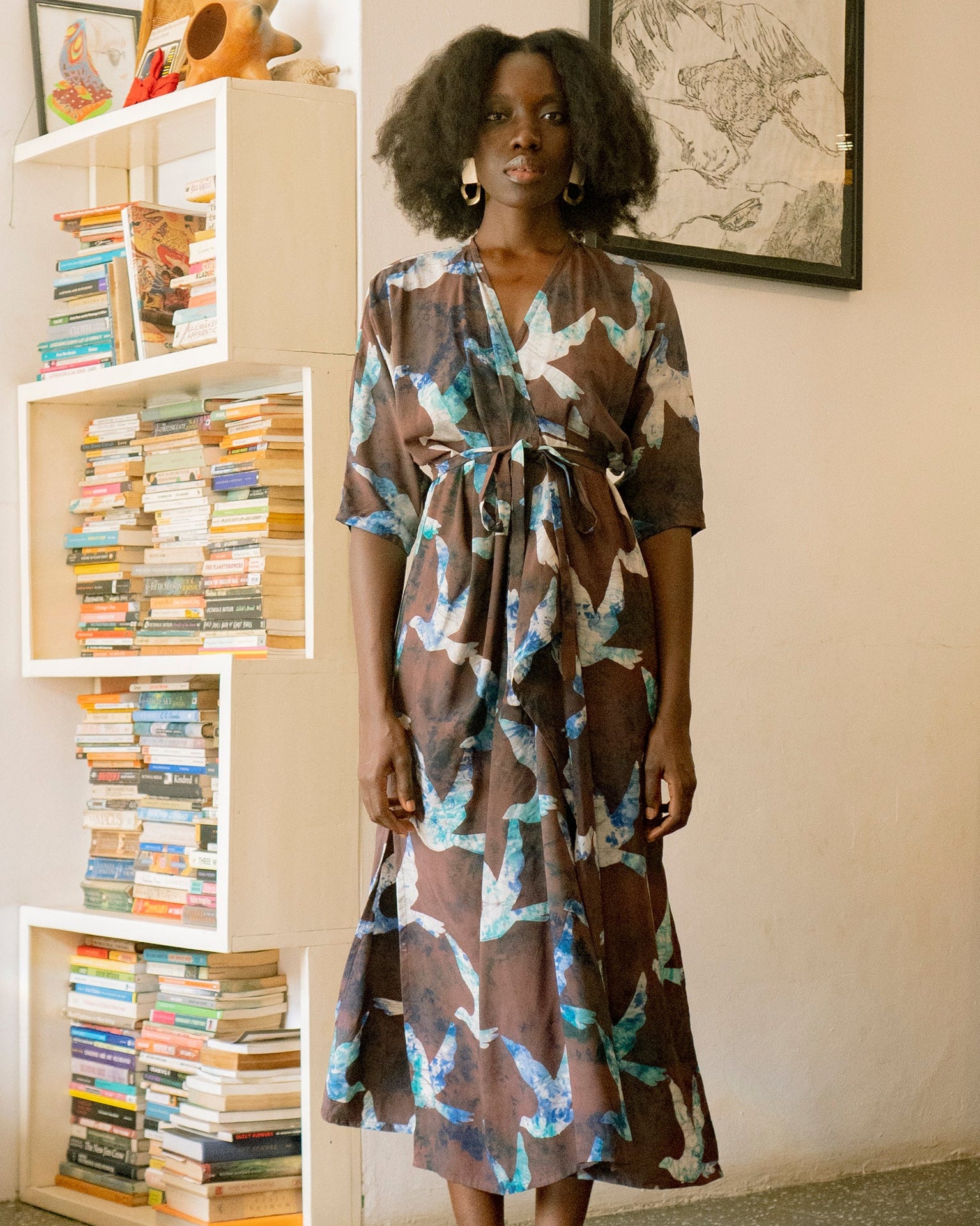 Osei Duro Letsa Dress in Colombe