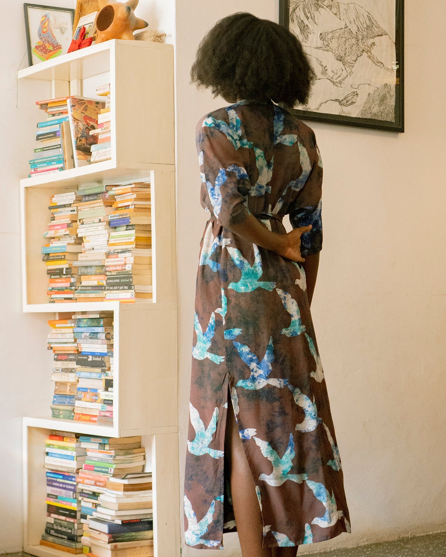 Osei Duro Letsa Dress in Colombe