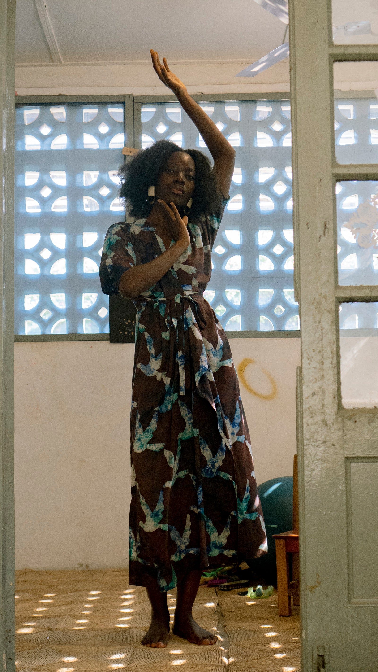 Osei Duro Letsa Dress in Colombe