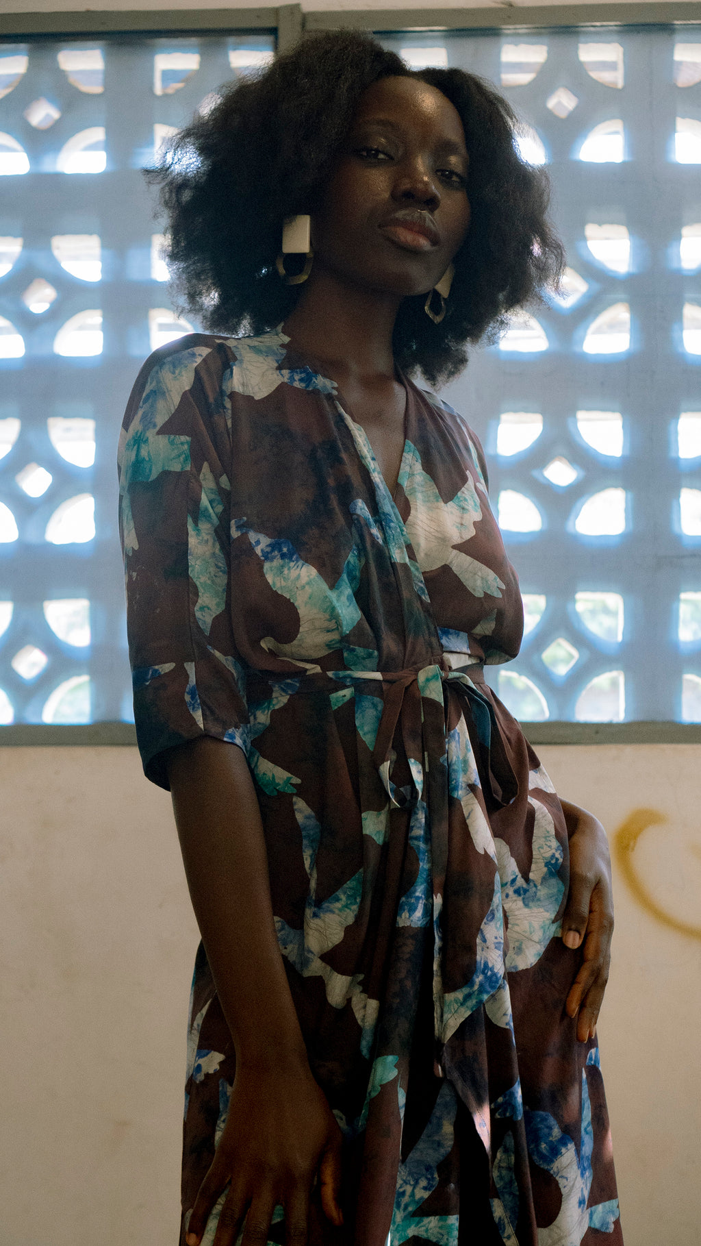 Osei Duro Letsa Dress in Colombe