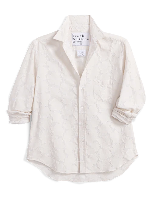 Frank & Eileen Eileen Shirt in Textured Natural Flowers