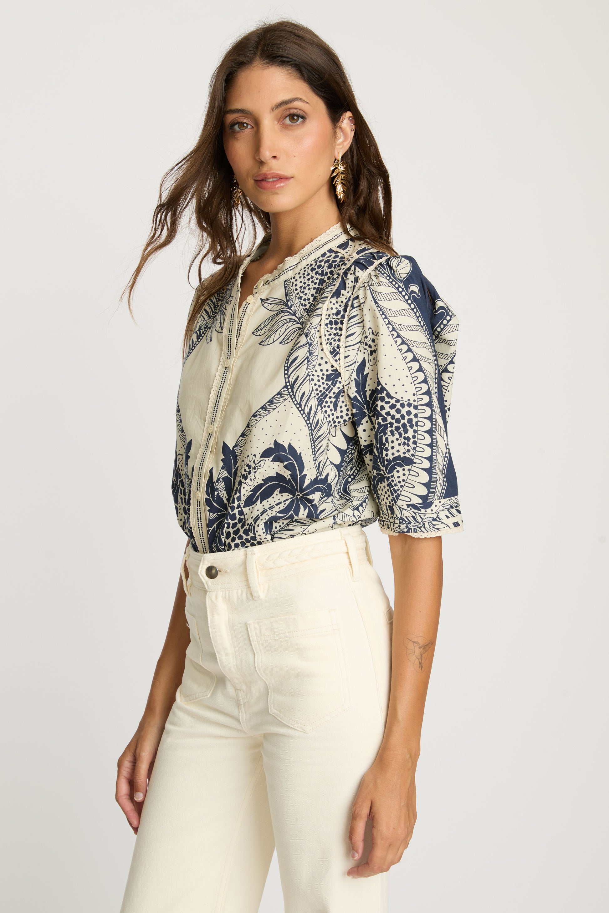 Caballero Erin Top in Ink Island