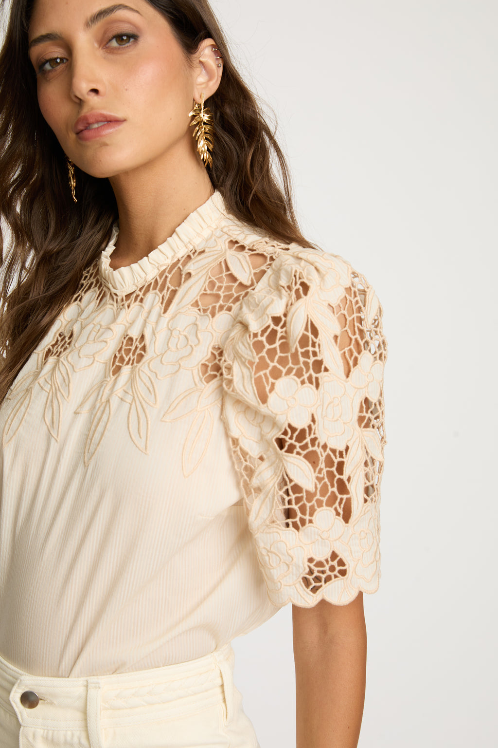 Caballero Elaine Reversible Top in Cream