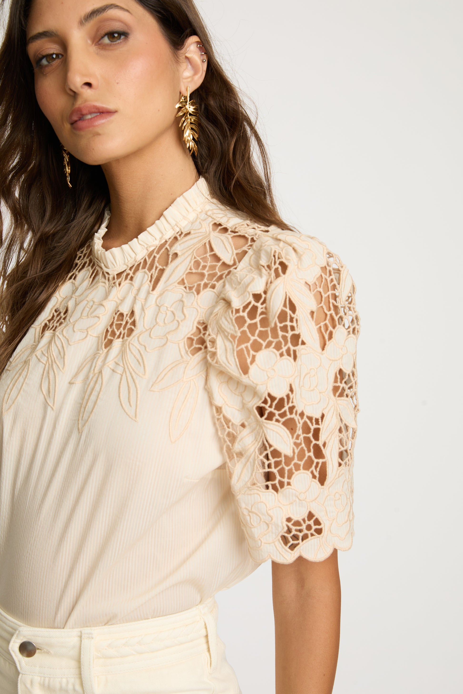 Caballero Elaine Reversible Top in Cream
