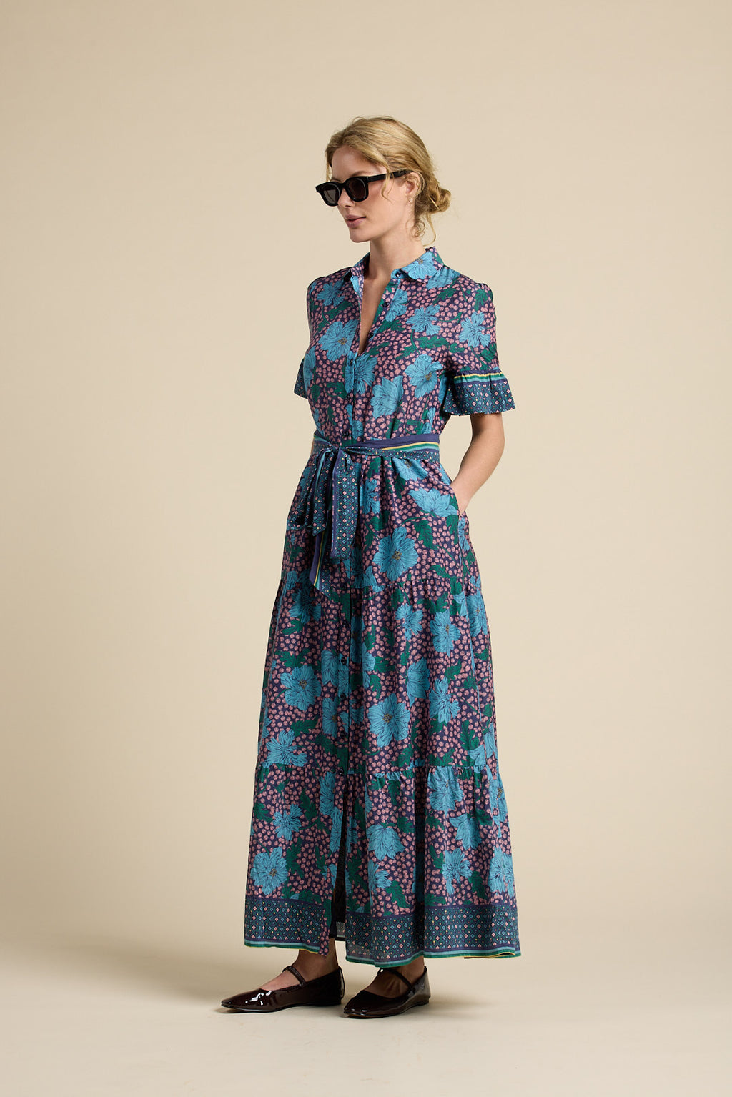 Trovata Martine Dress in Midnight Trellis