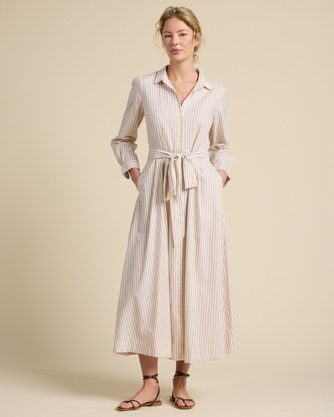 Trovata Emmelie Dress in Carmel Stripe