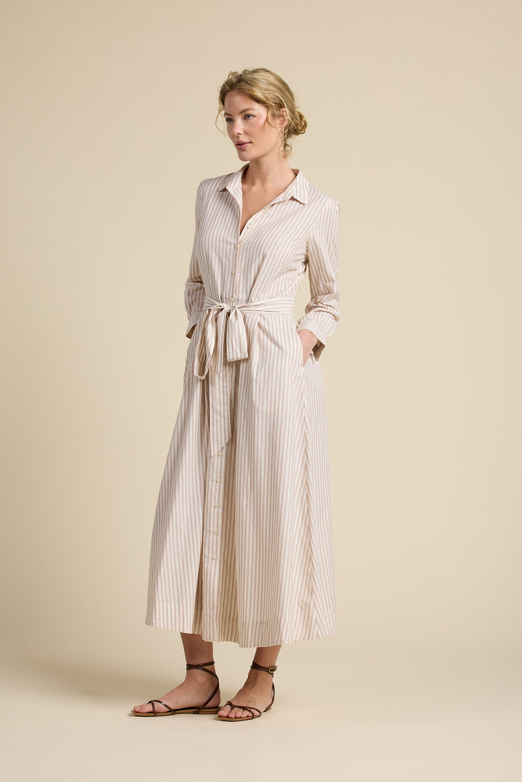 Trovata Emmelie Dress in Carmel Stripe
