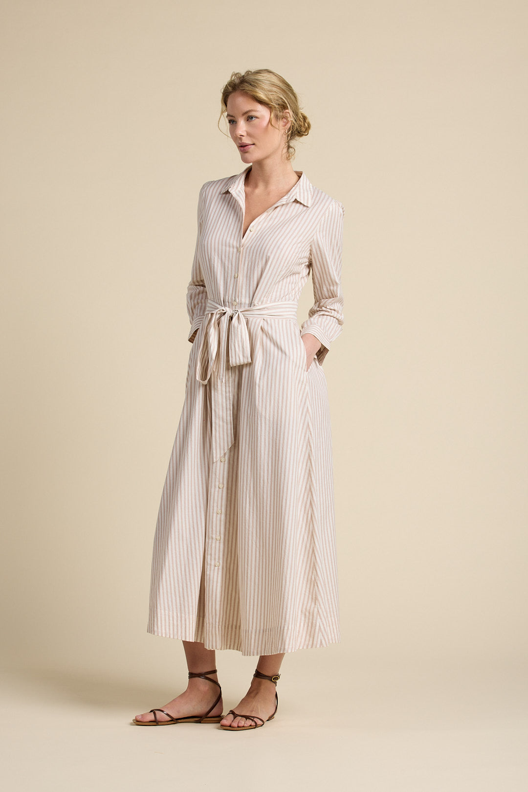 Trovata Emmelie Dress in Carmel Stripe