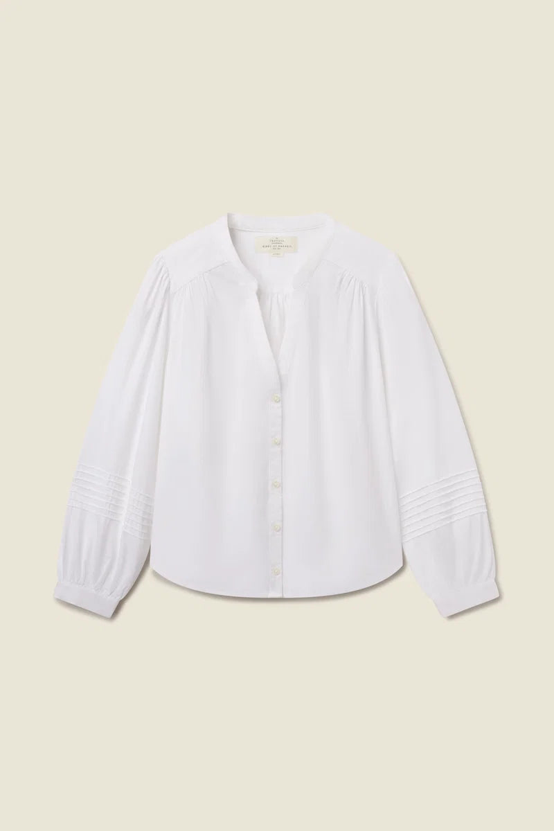 Trovata Pauline Blouse in White Coastal Cotton
