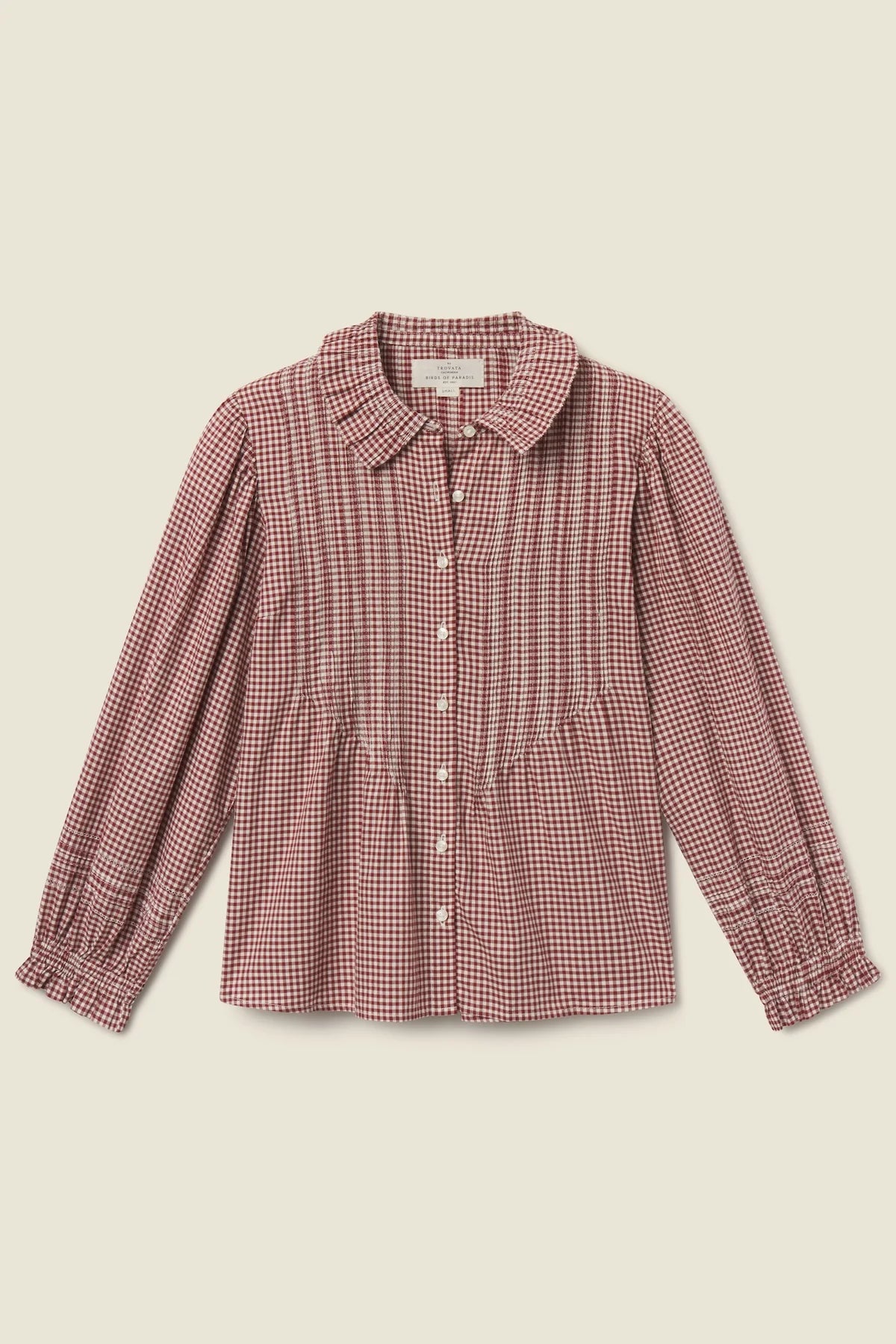 Trovata Francesca Blouse in Mahogany Check