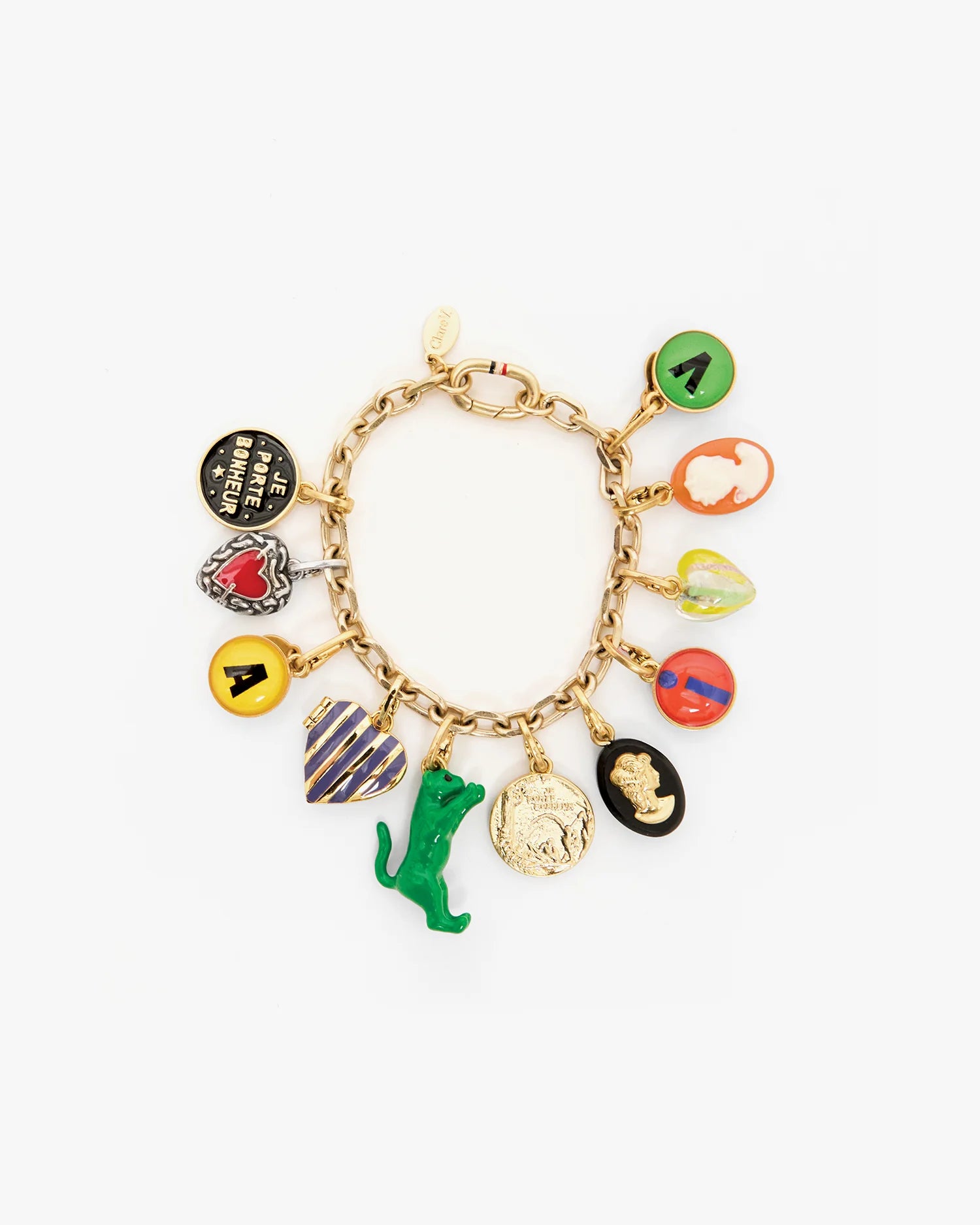 Clare V. Cameo Charm in Cream