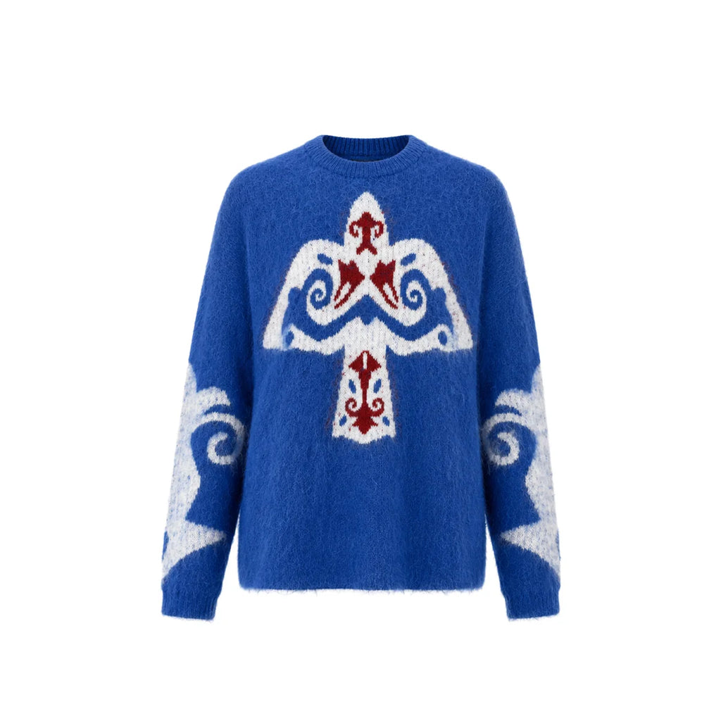 Carolina K Folklore Sweater Dove in Blue