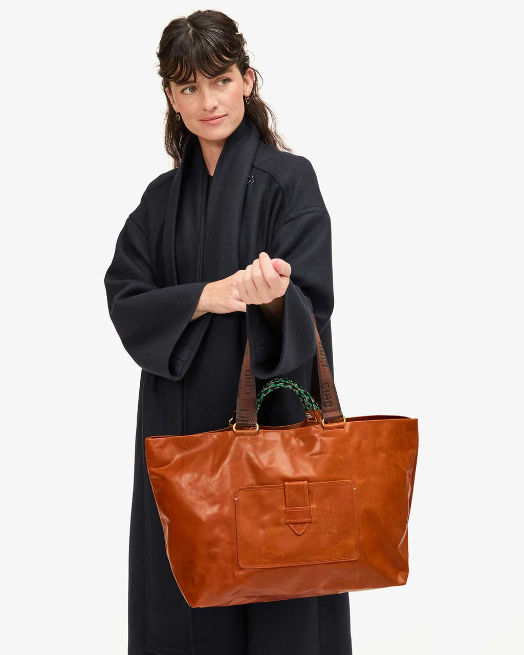 Clare V. Grande Bateau Tote in Camel