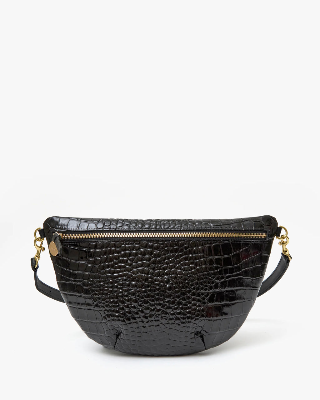 Clare V. Grande Fanny Congo Croco in Black