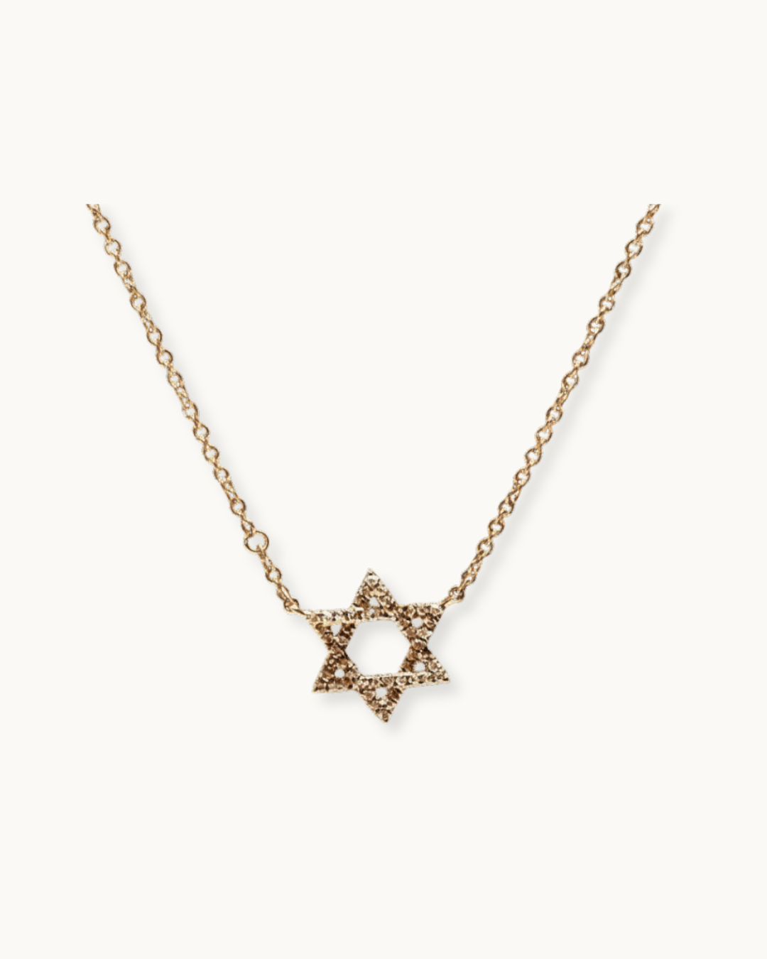 Pade Vavra 14K Gold Star of David in Diamond