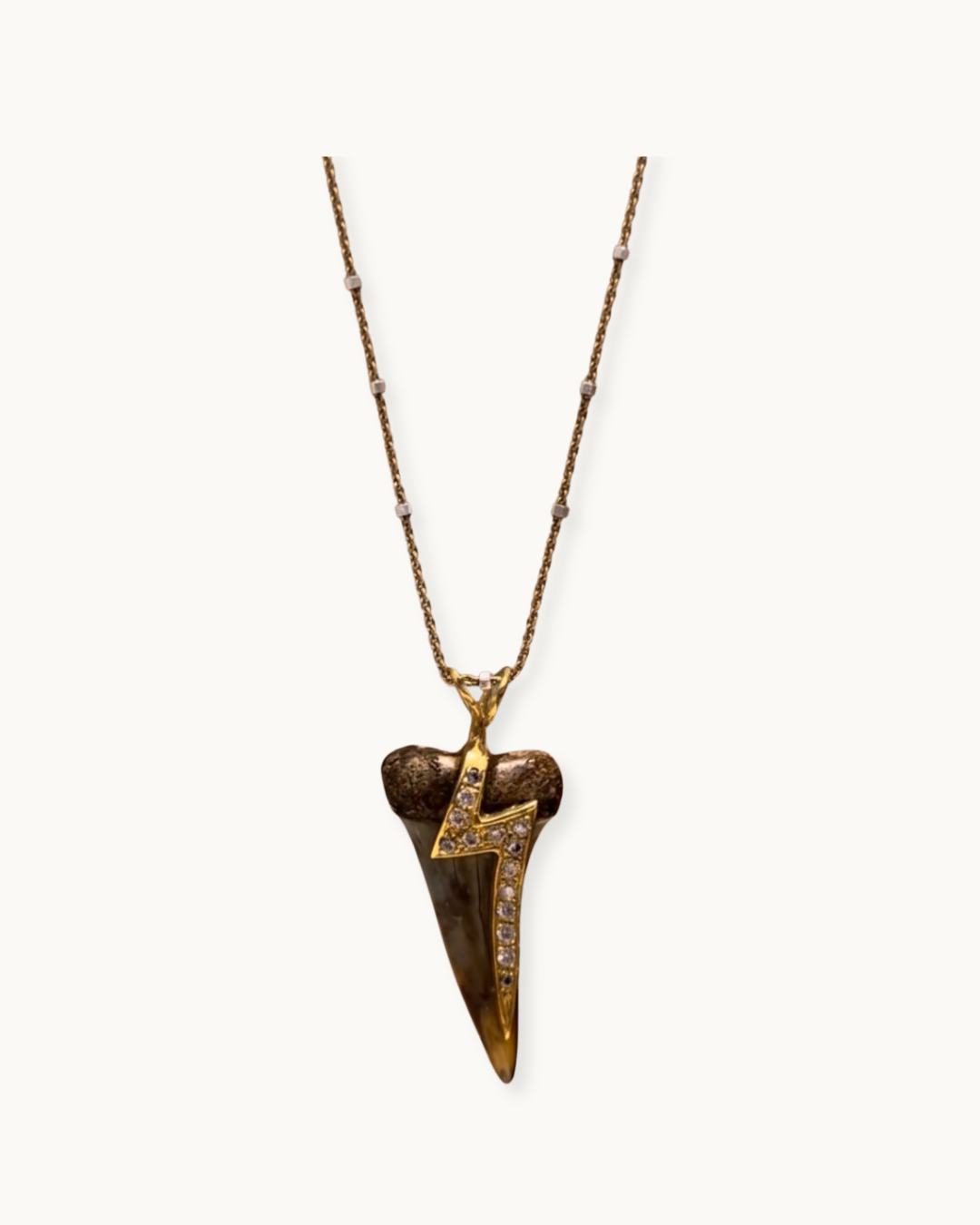 Pade Vavra Shark Tooth Lightning Bolt Diamond Necklace