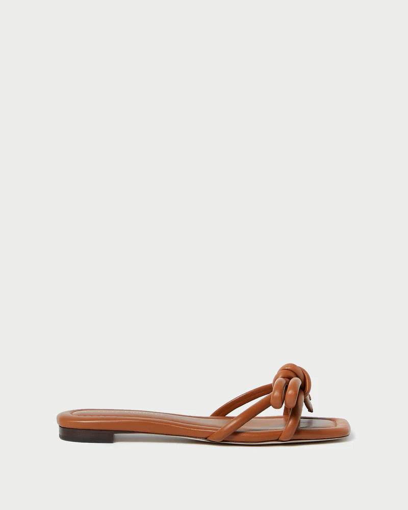 Loeffler Randall Hadley Leather Bow Flat Sandal