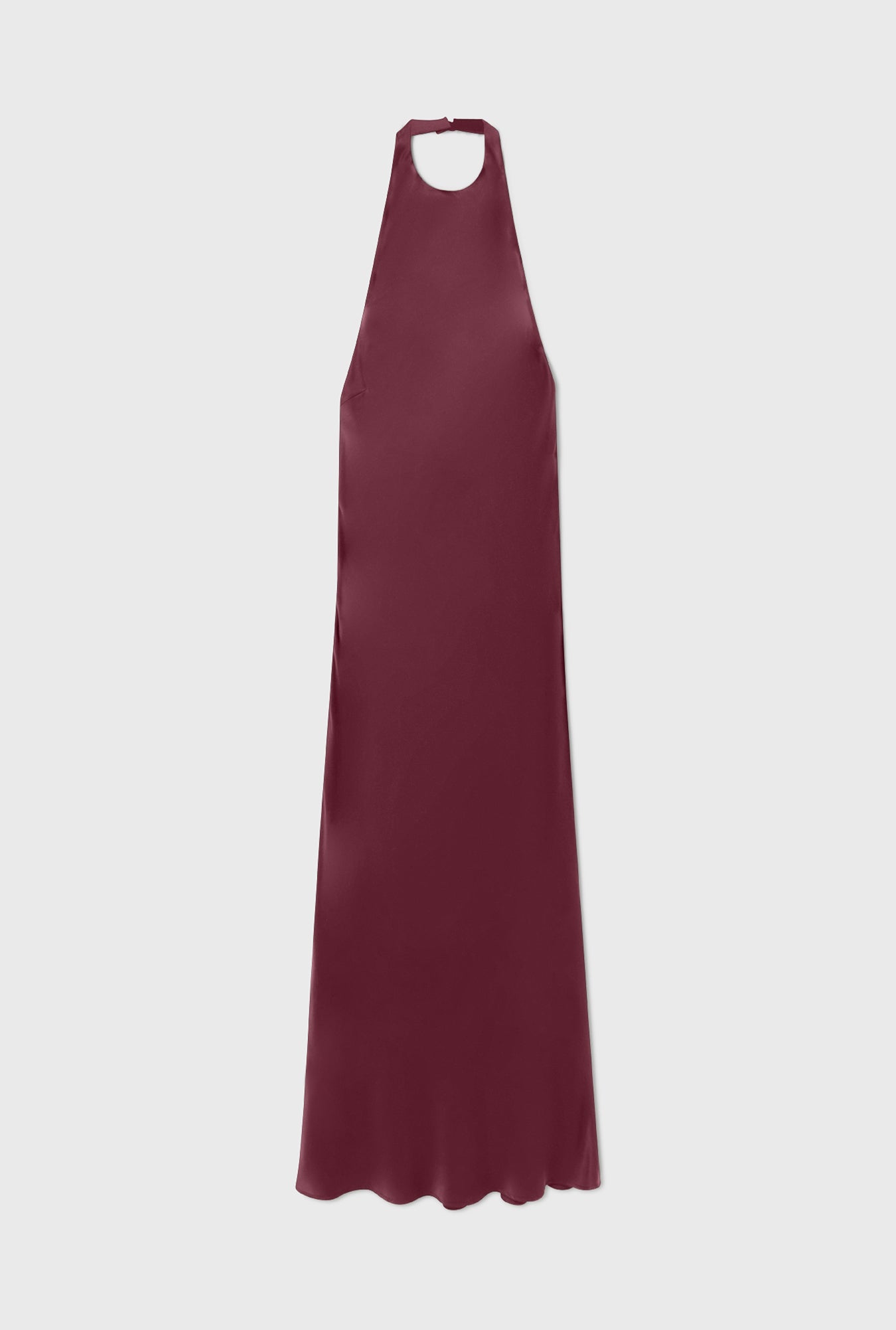 Silk Laundry Long Halter Dress in Deadleaf