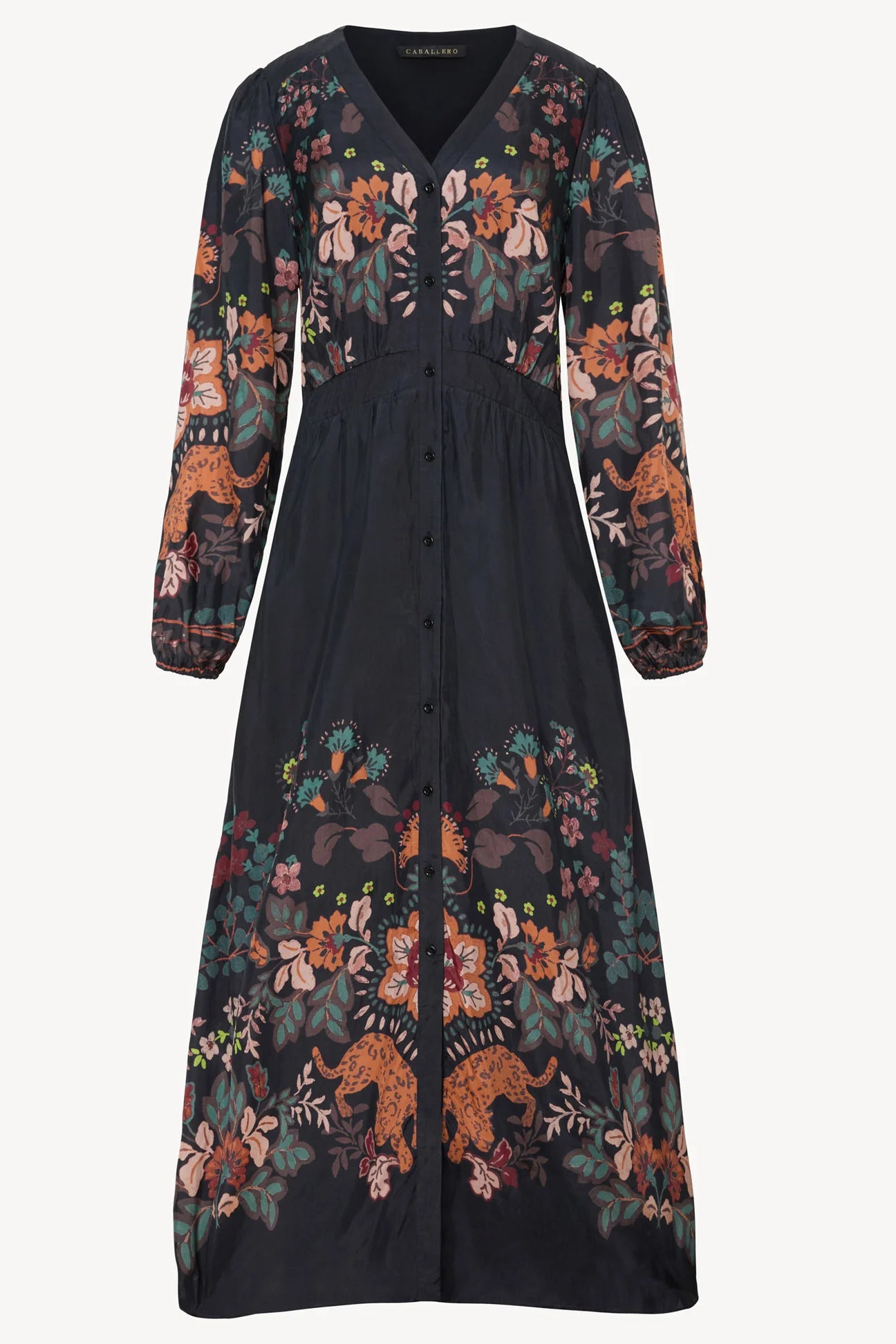 Caballero Molly Dress in Leopard Peony