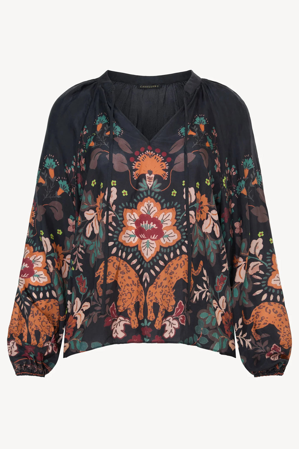 Caballero Sophie Top in Leopard Peony