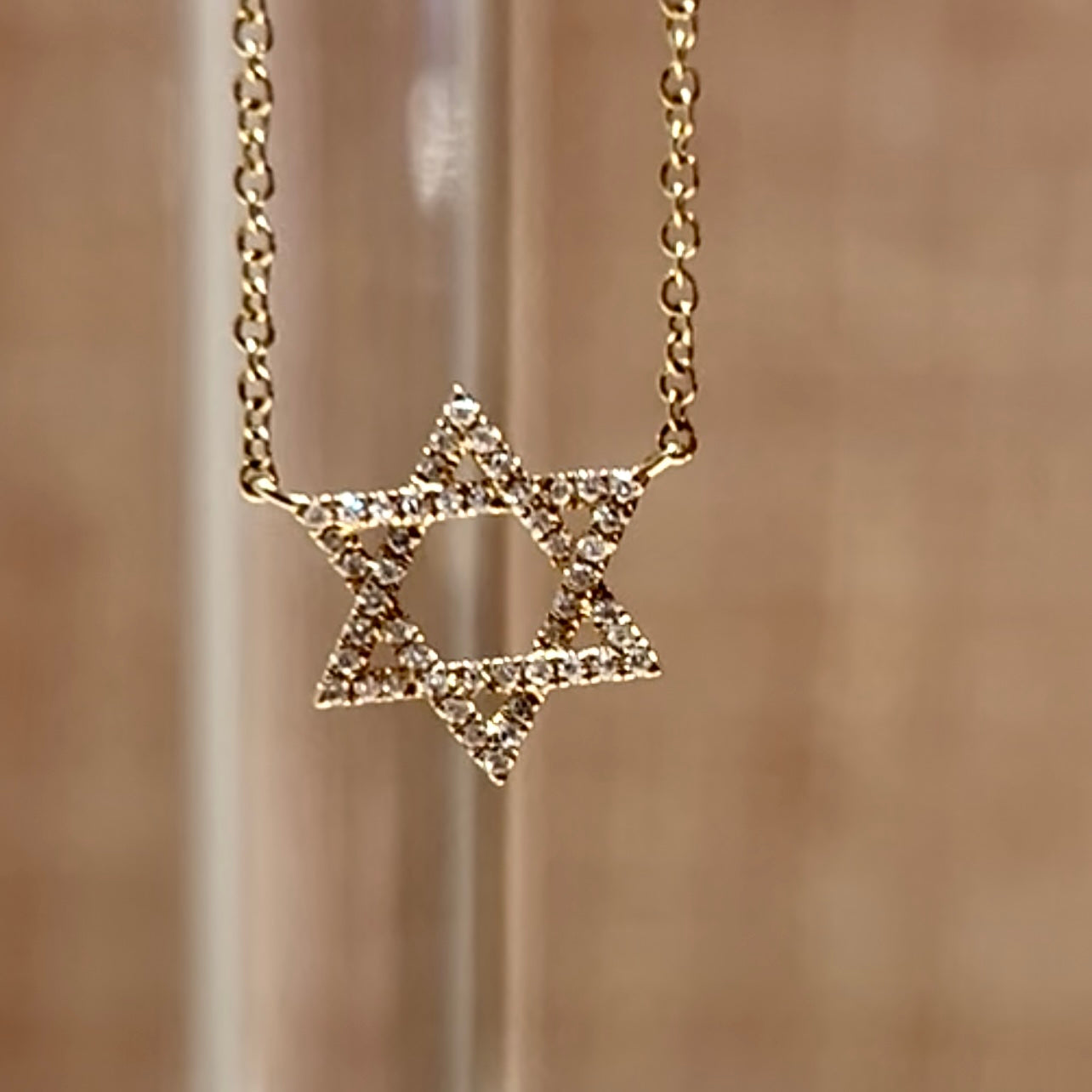 Pade Vavra 14K Gold Star of David in Diamond