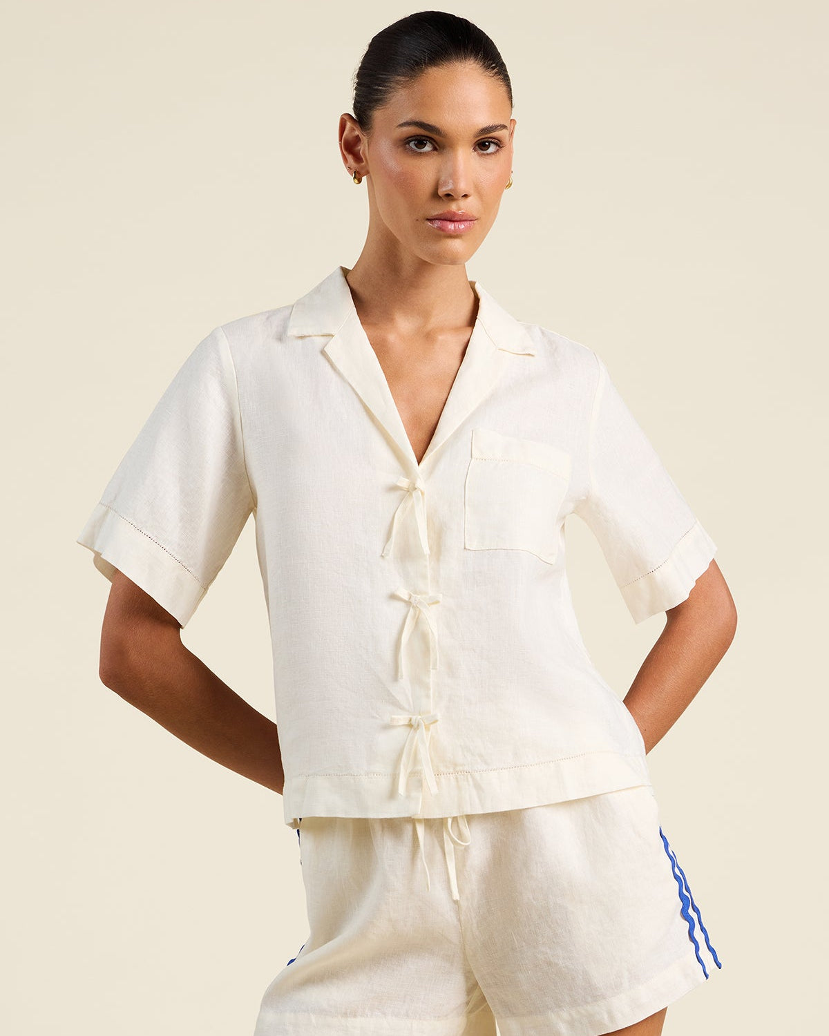 Trovata Inez Shirt in Ivory