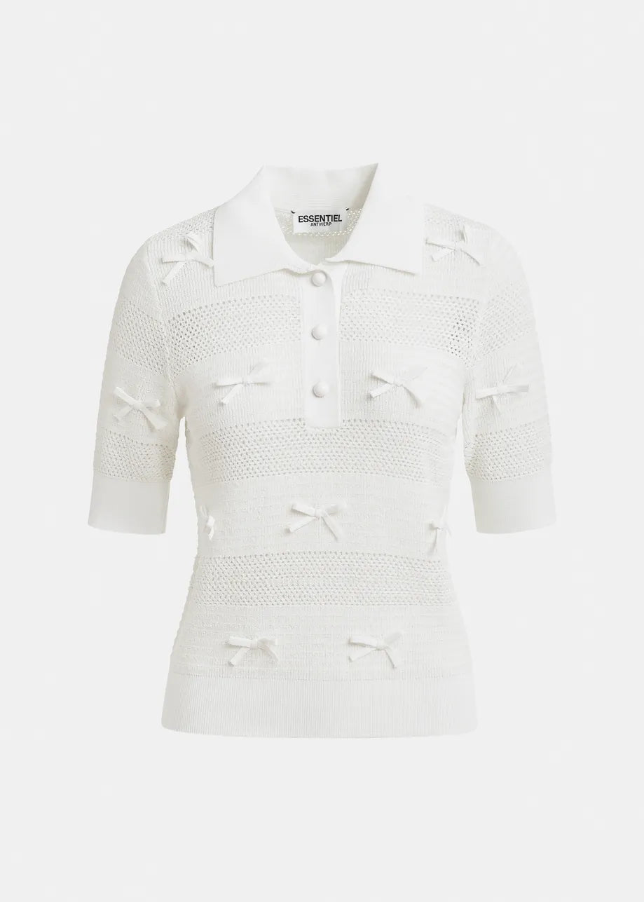 Essentiel Antwerp Jarts Knit Polo with Bows