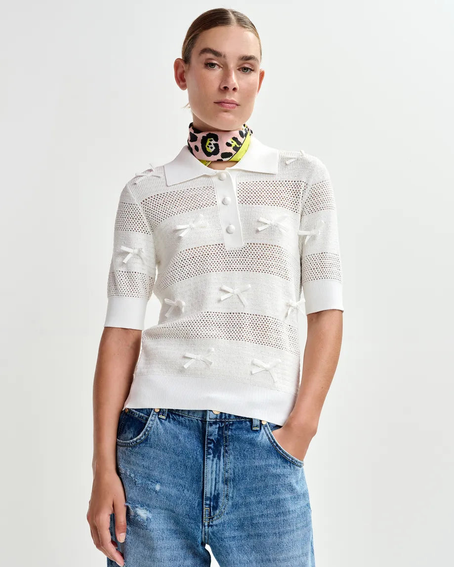 Essentiel Antwerp Jarts Knit Polo with Bows