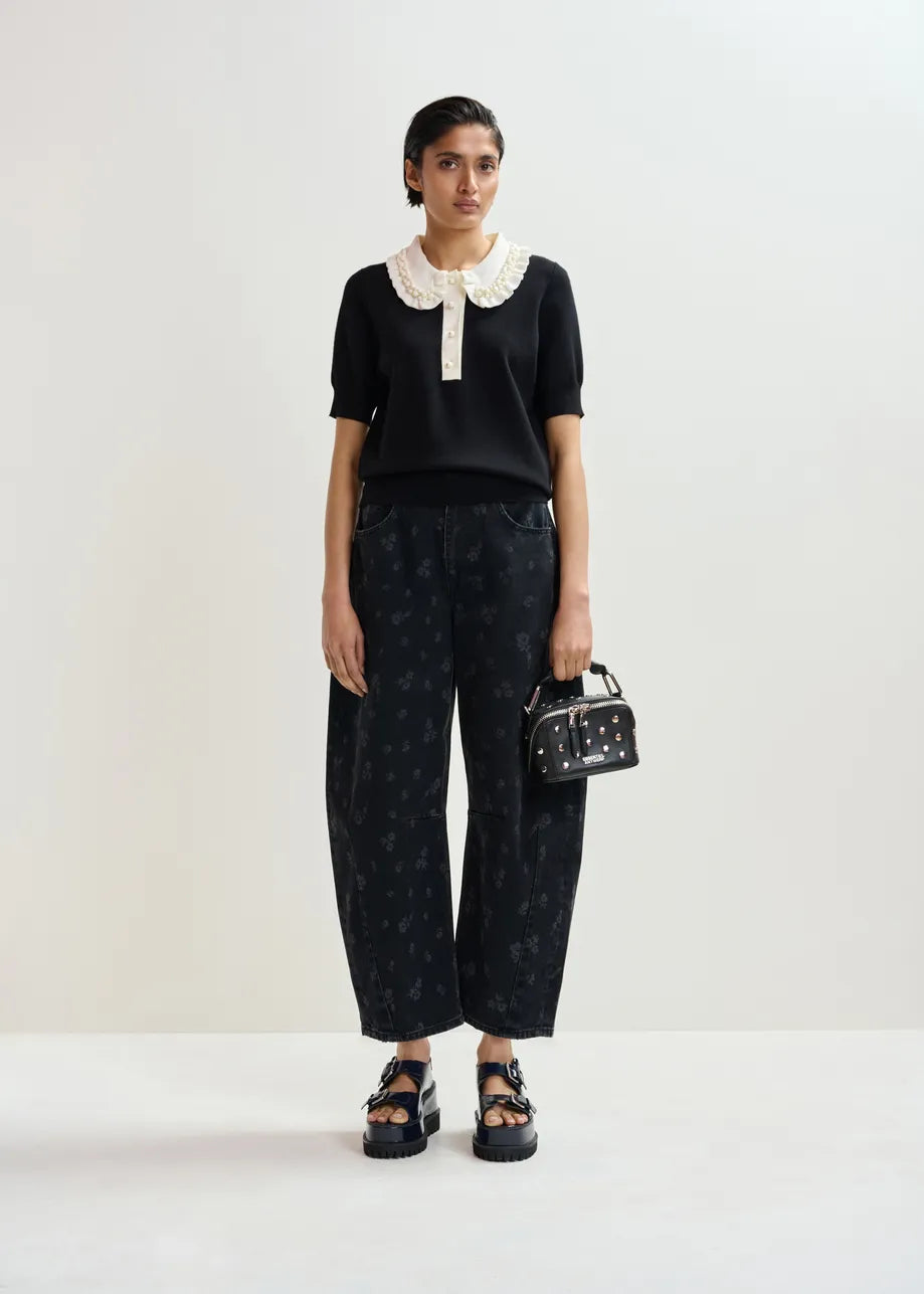 Essentiel Antwerp Jewelry Embroidered Knit Polo