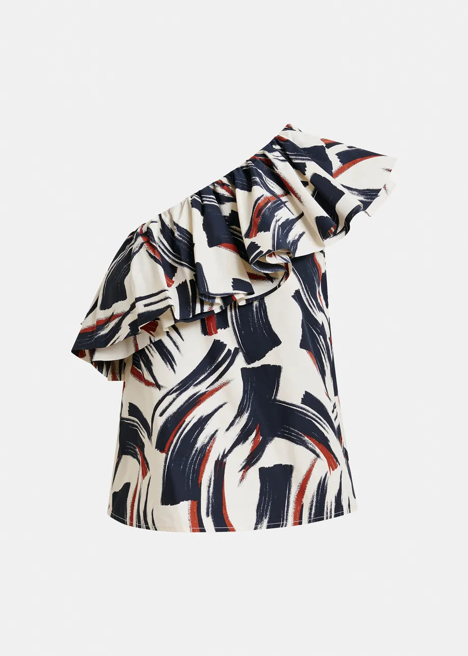 Essentiel Antwerp Jillian Asymmetric Ruffle Top