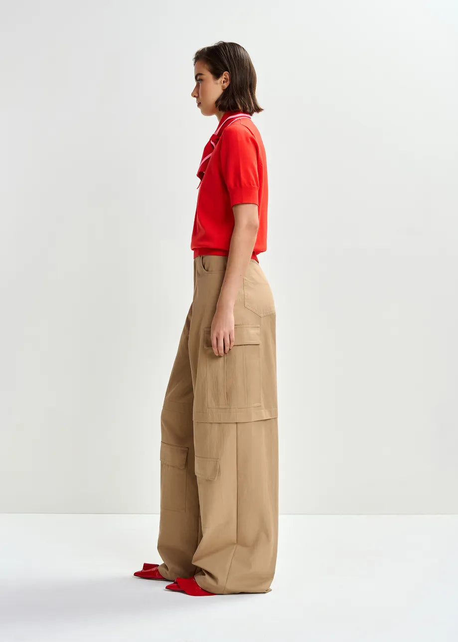 Essentiel Antwerp Jonda Knit Top in Orange Brulee