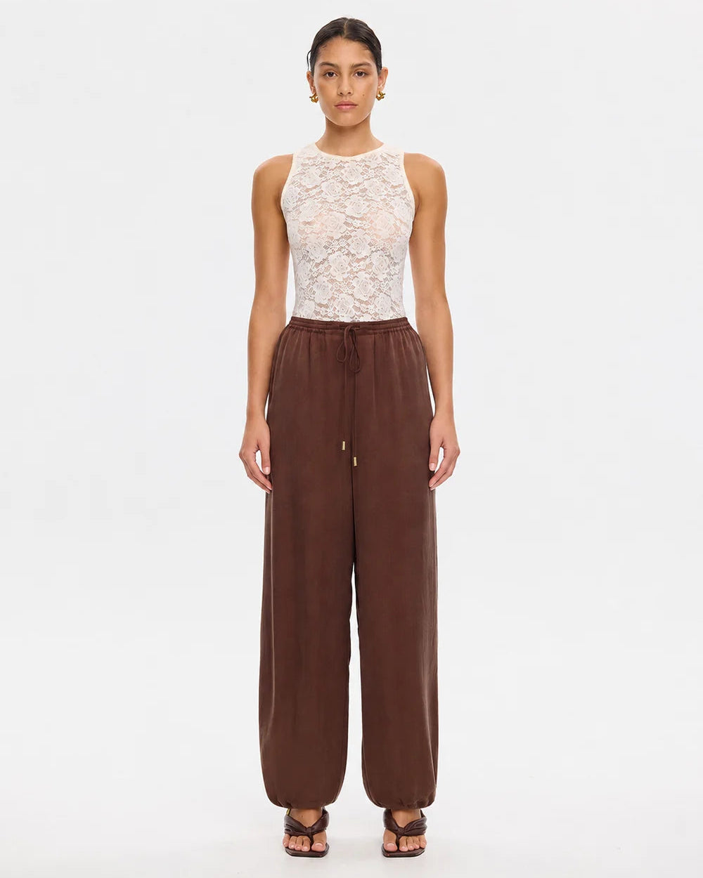 Kivari Jaxon Balloon Pant in Chocolate