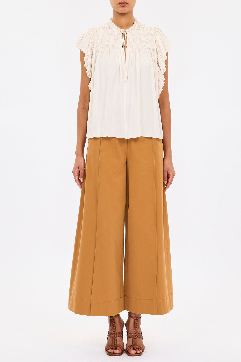 Ulla Johnson Agosta Flutter Sleeve Top