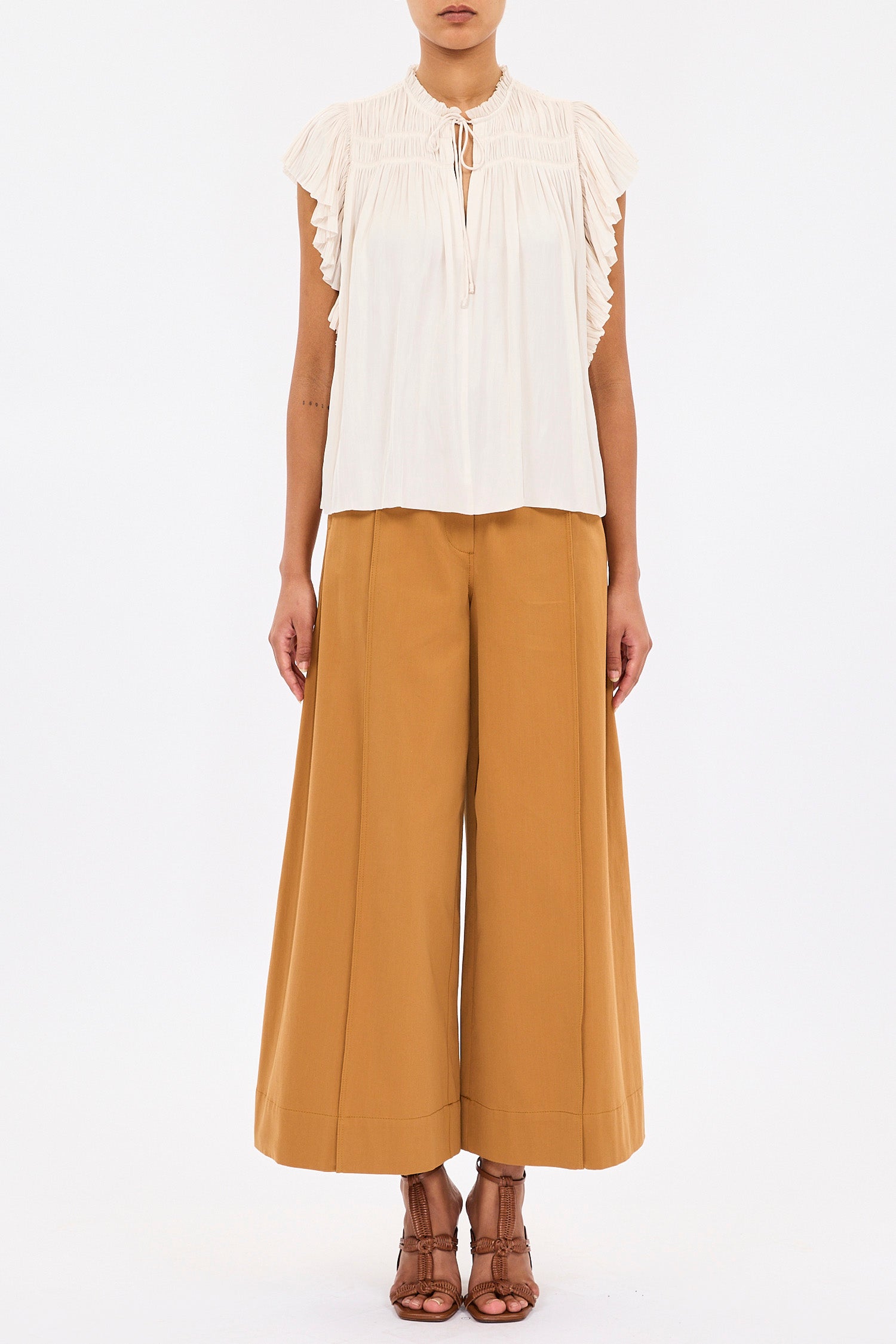 Ulla Johnson Agosta Flutter Sleeve Top