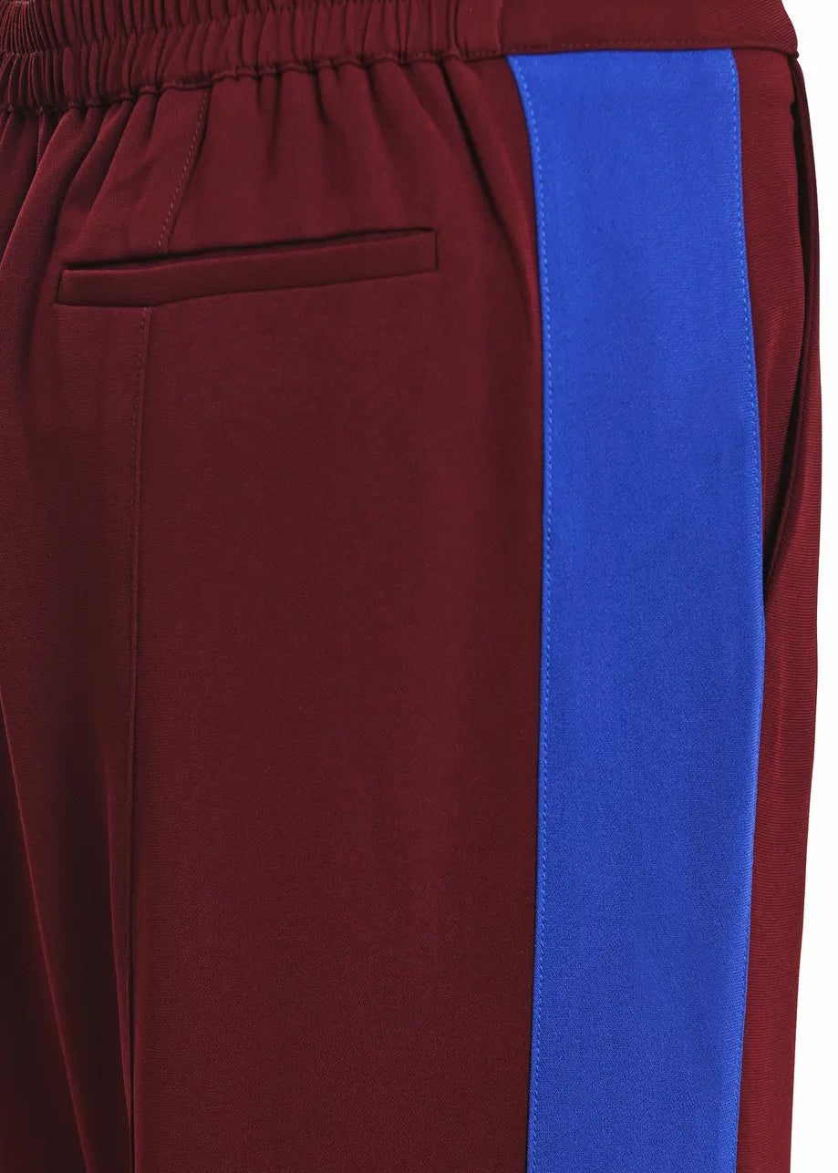 Essentiel Antwerp Karmic Two-Colour Pants in Wine Not