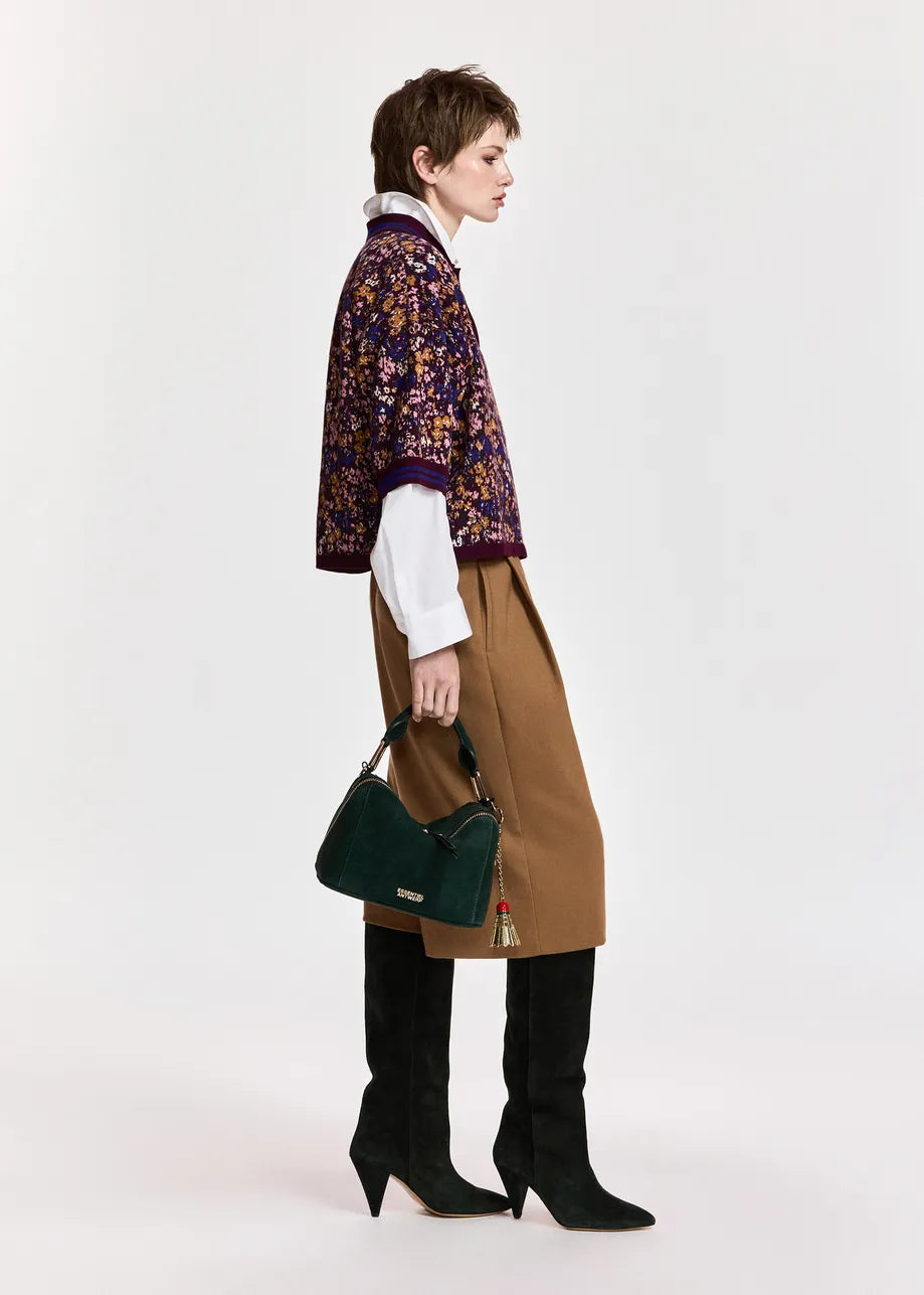 Essentiel Antwerp Kartos Jacquard Polo in Wine Not