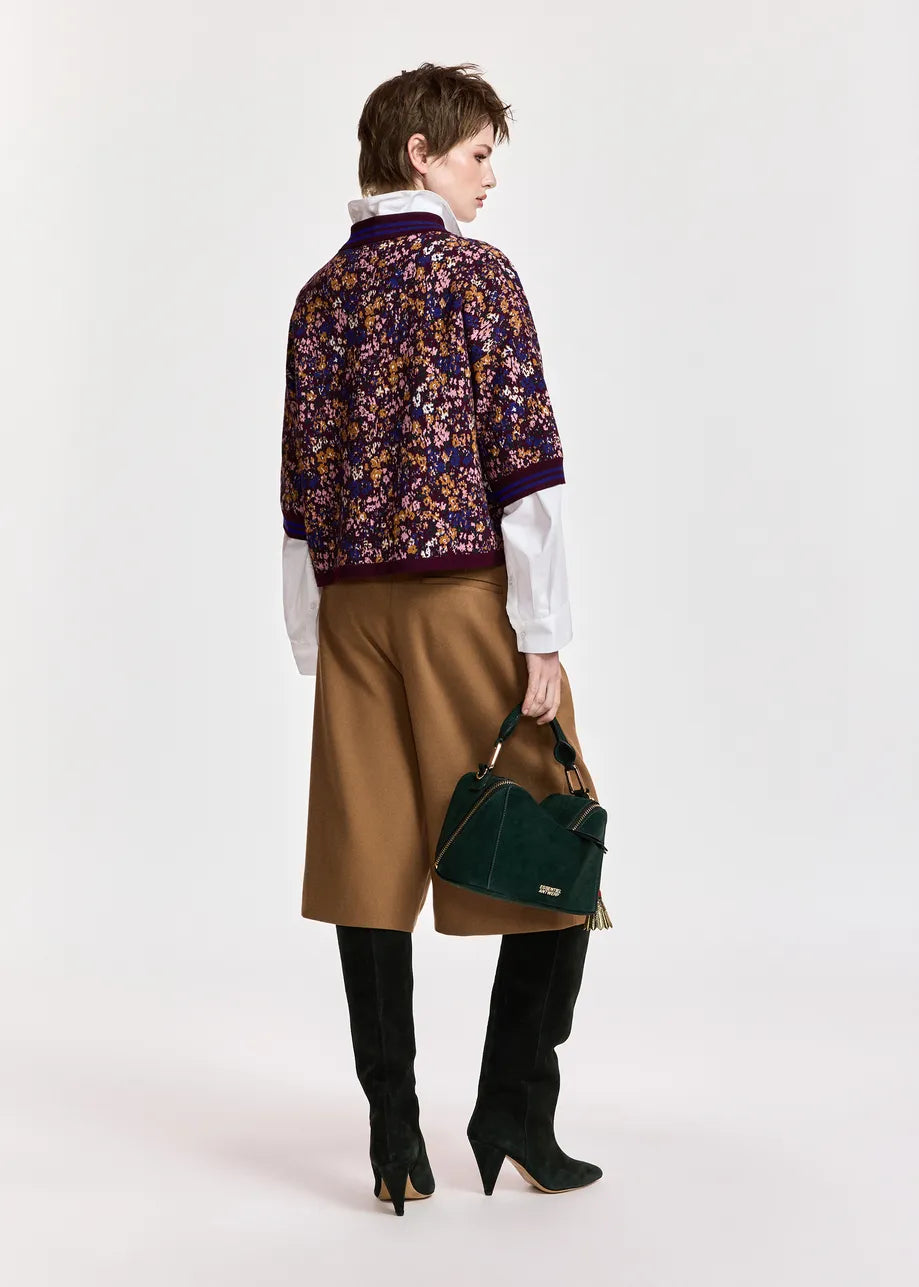 Essentiel Antwerp Kartos Jacquard Polo in Wine Not