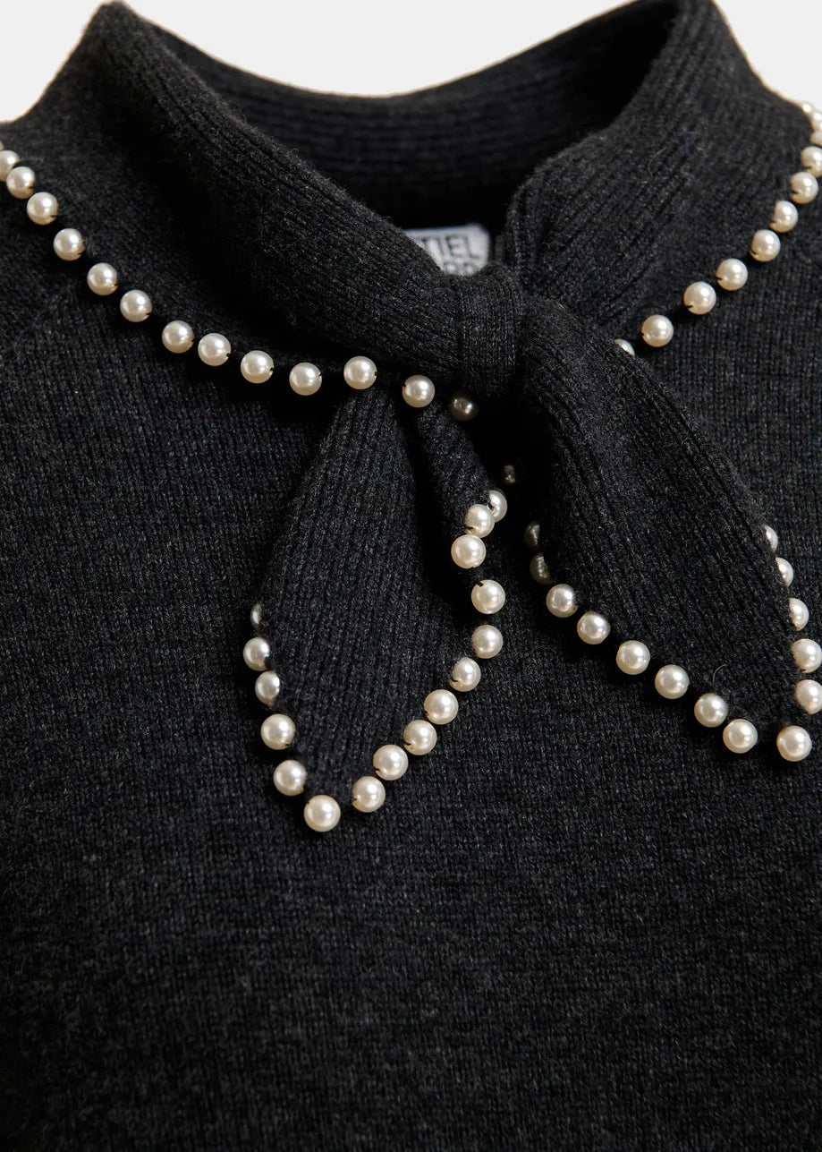 Essentiel Antwerp Kasa Beaded Pullover in Steel Pulse