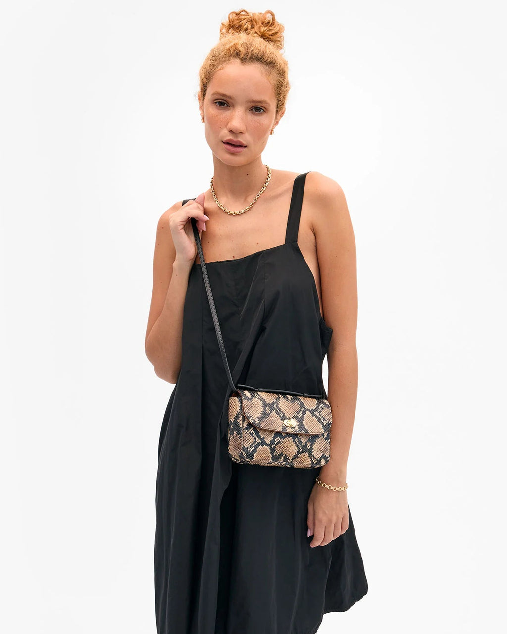 Clare V. Kathryn Bag in Desert Snake