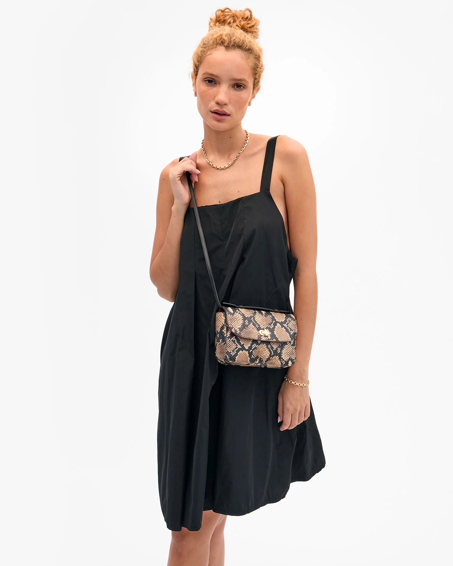 Clare V. Kathryn Bag in Desert Snake
